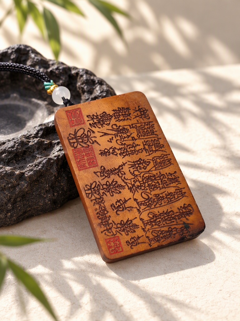 Lightning-Struck Wood Pendant Tag - Image 2