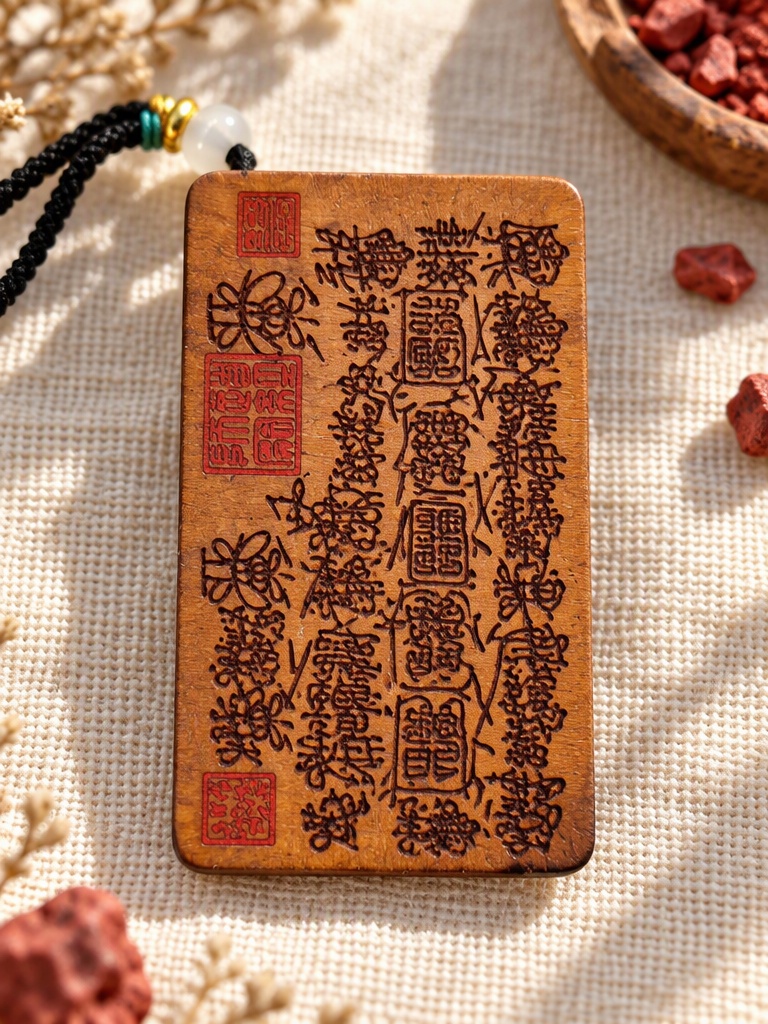 Lightning-Struck Wood Pendant Tag - Image 3